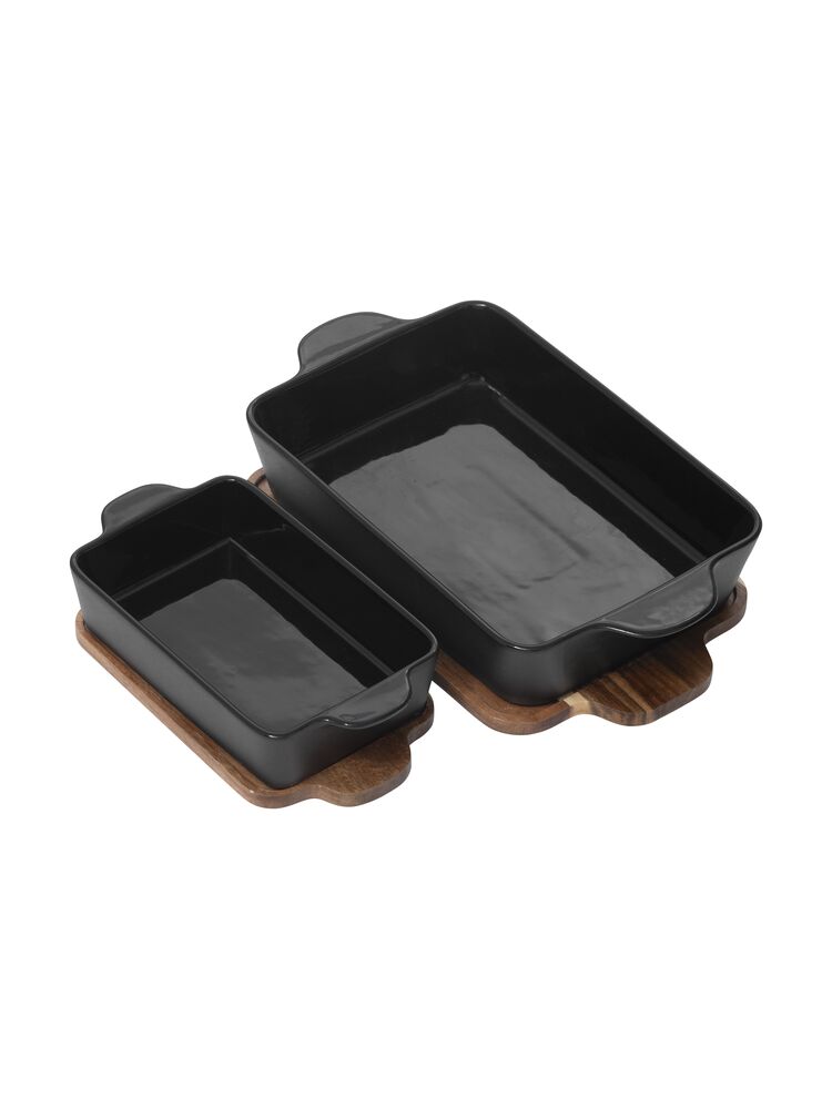 Gratiinivuokasetti, 2 kpl, kierrätettyä kivitavaraa – Orrefors Jernverk - Image 3