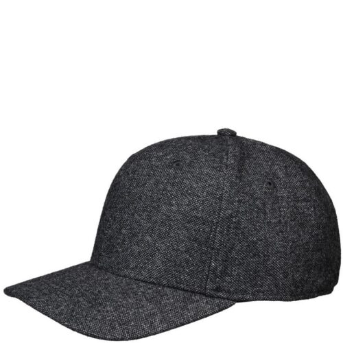 DARE WOOL MIX PRE CURVED lippalakki meleerattu tummanharmaa