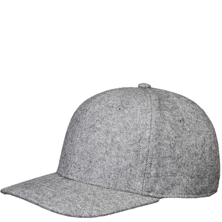 DARE WOOL MIX PRE CURVED lippalakki meleerattu vaaleanharmaa