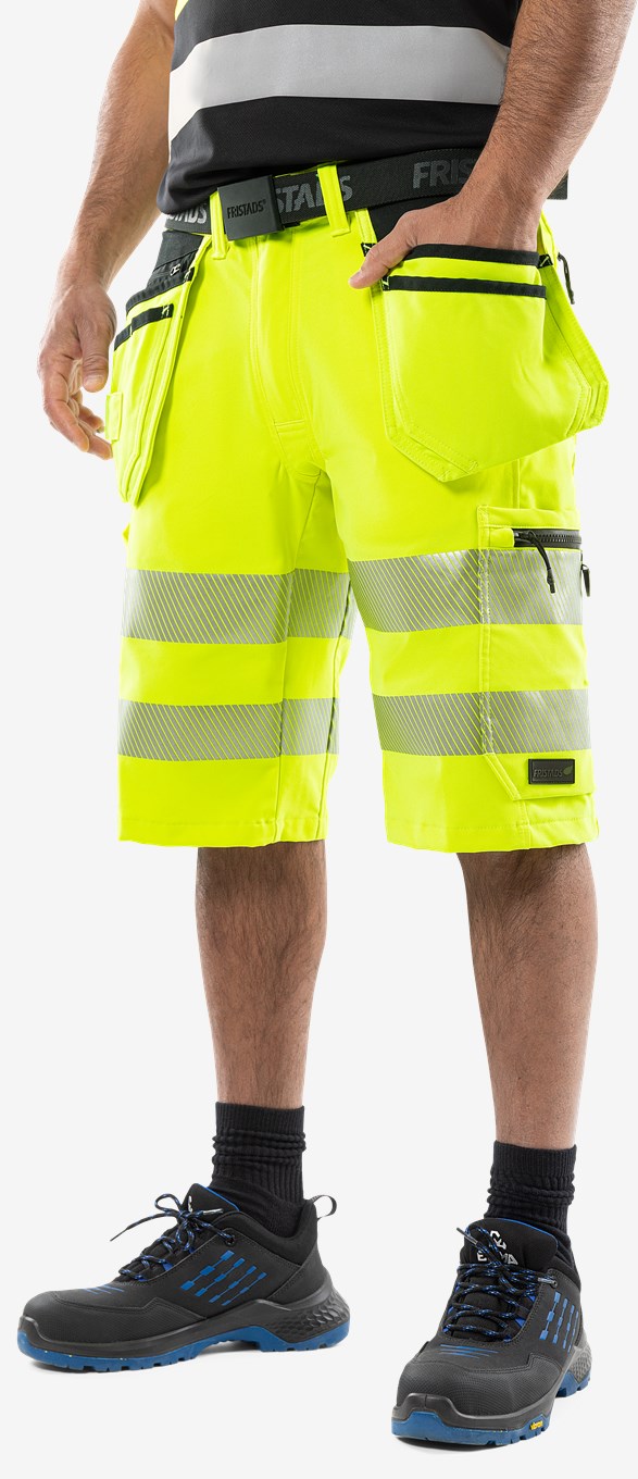 HIGH VIS GREEN RAKENTAJAN STRETCH SHORTSIT LK 2 2646 GSTP - Image 10