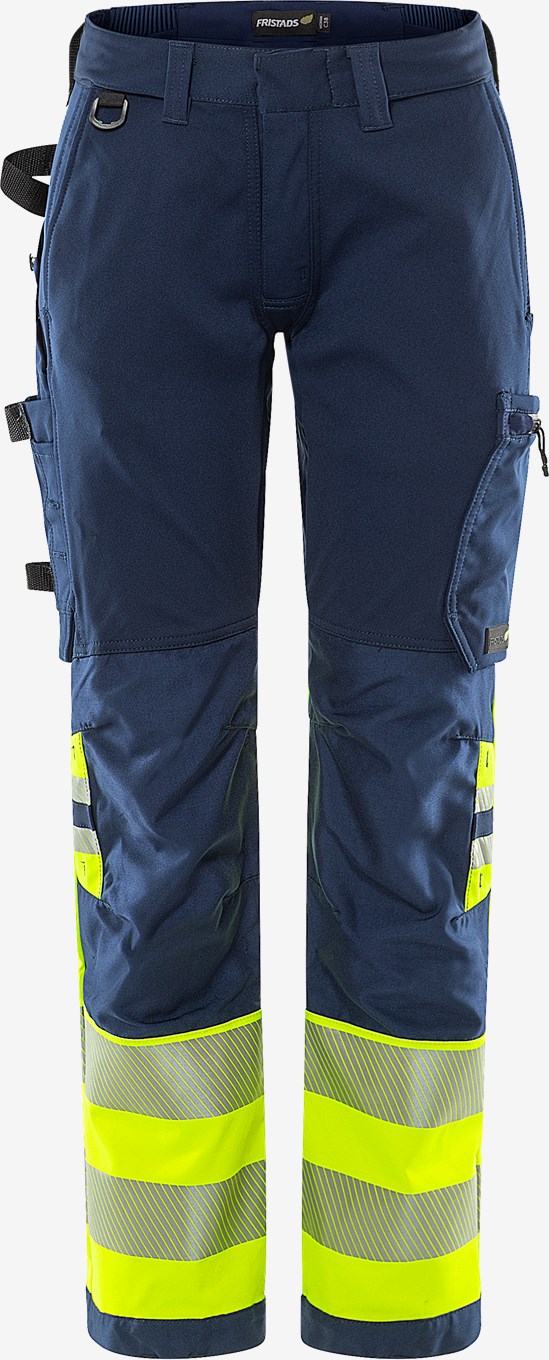 HIGH VIS GREEN RAKENTAJAN STRETCH HOUSUT NAISTEN LK 1 2663 GSTP - Image 2