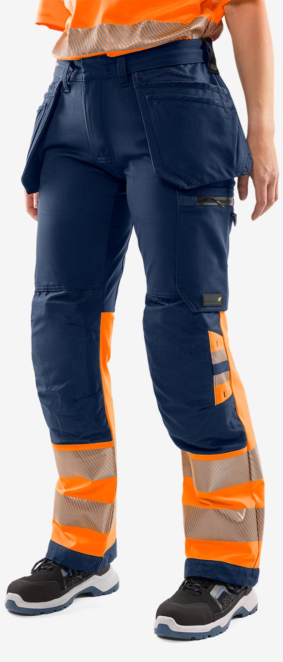 HIGH VIS GREEN RAKENTAJAN STRETCH HOUSUT NAISTEN LK 1 2663 GSTP - Image 11