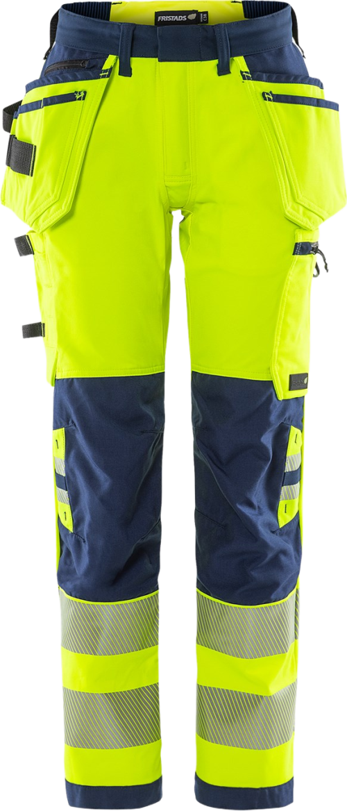 HIGH VIS GREEN RAKENTAJAN STRETCH HOUSUT NAISTEN LK 2 2664 GSTP